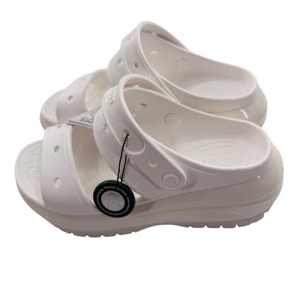 NWT Crocs Platform Mega Crush Chunky Iconic Sandal in White Size 8 - Picture 12 of 14
